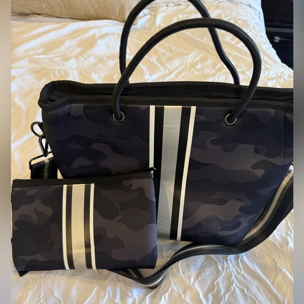 Haute Shore - Black Camo Tote & Clutch Set